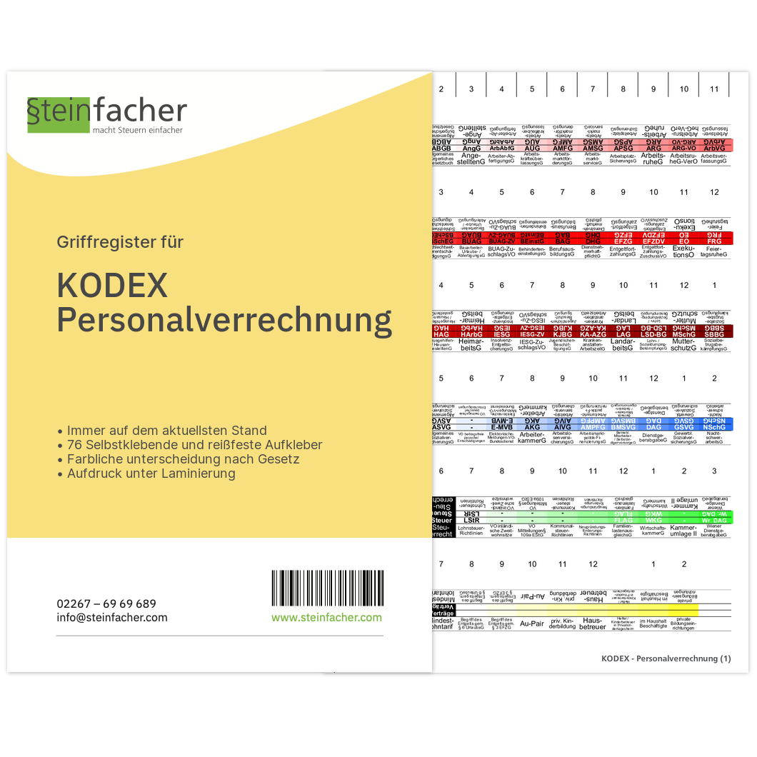 Griffregister AT: Personalverrechnung