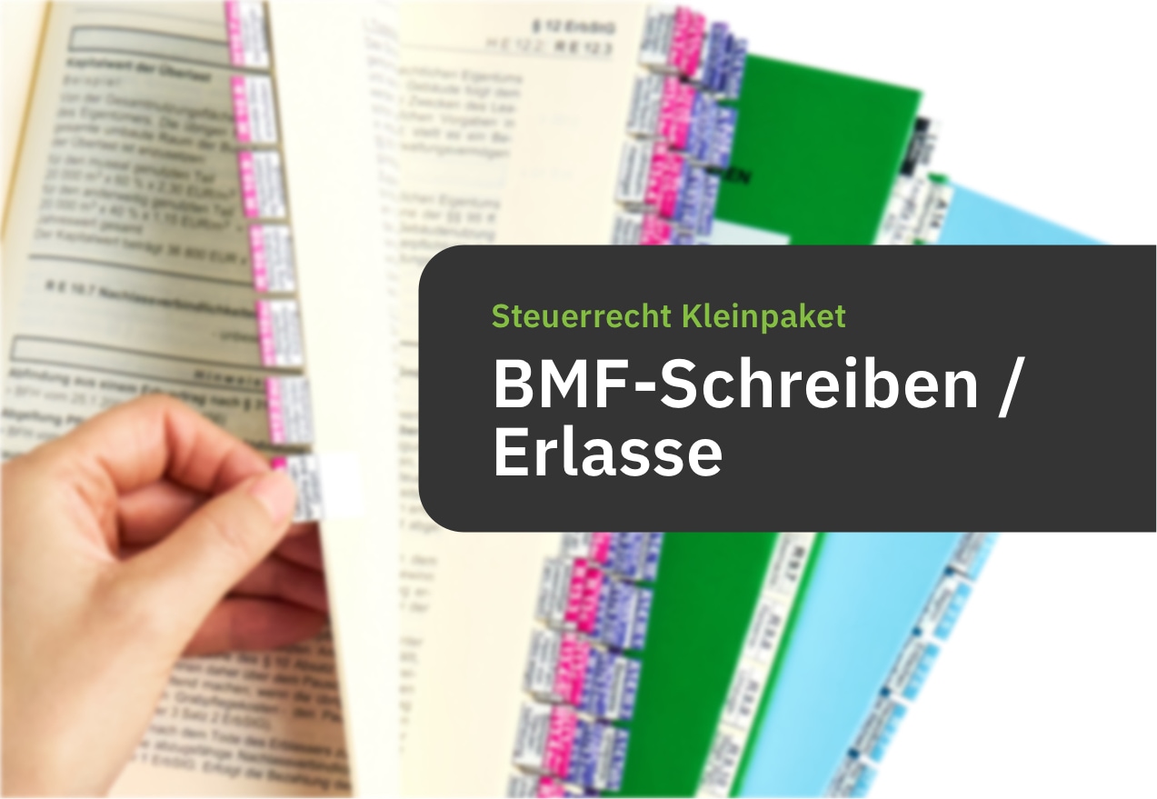 Steinfacher Steuerrecht Griffregister Kleinpaket für BMF-Schreiben / Erlasse