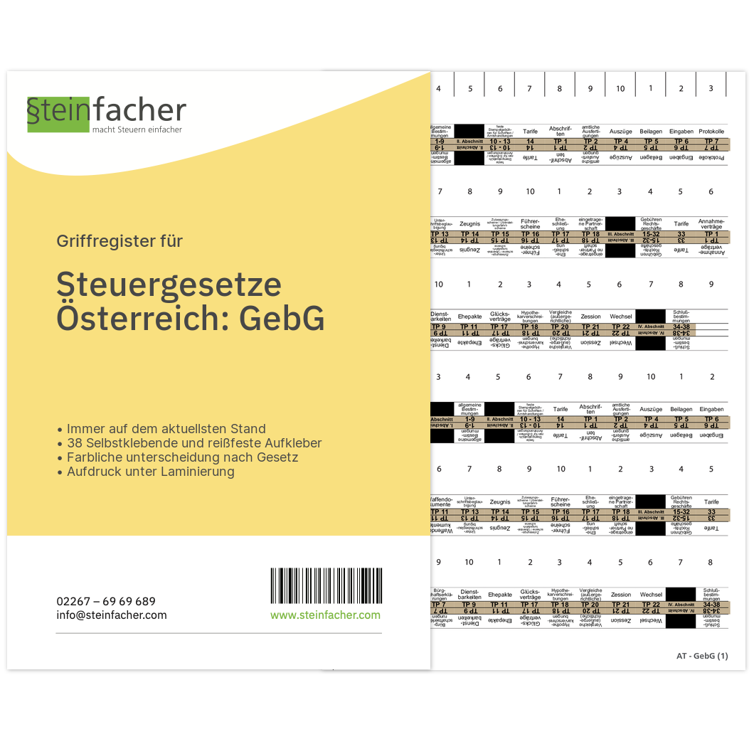 Griffregister AT: Gebührengesetz (GebG)