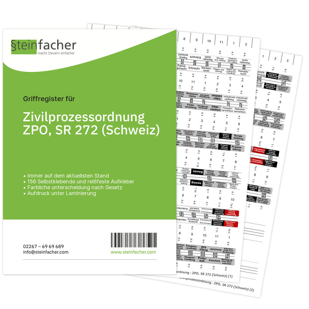 Zivilprozessordnung - ZPO, SR 272 (Schweiz)