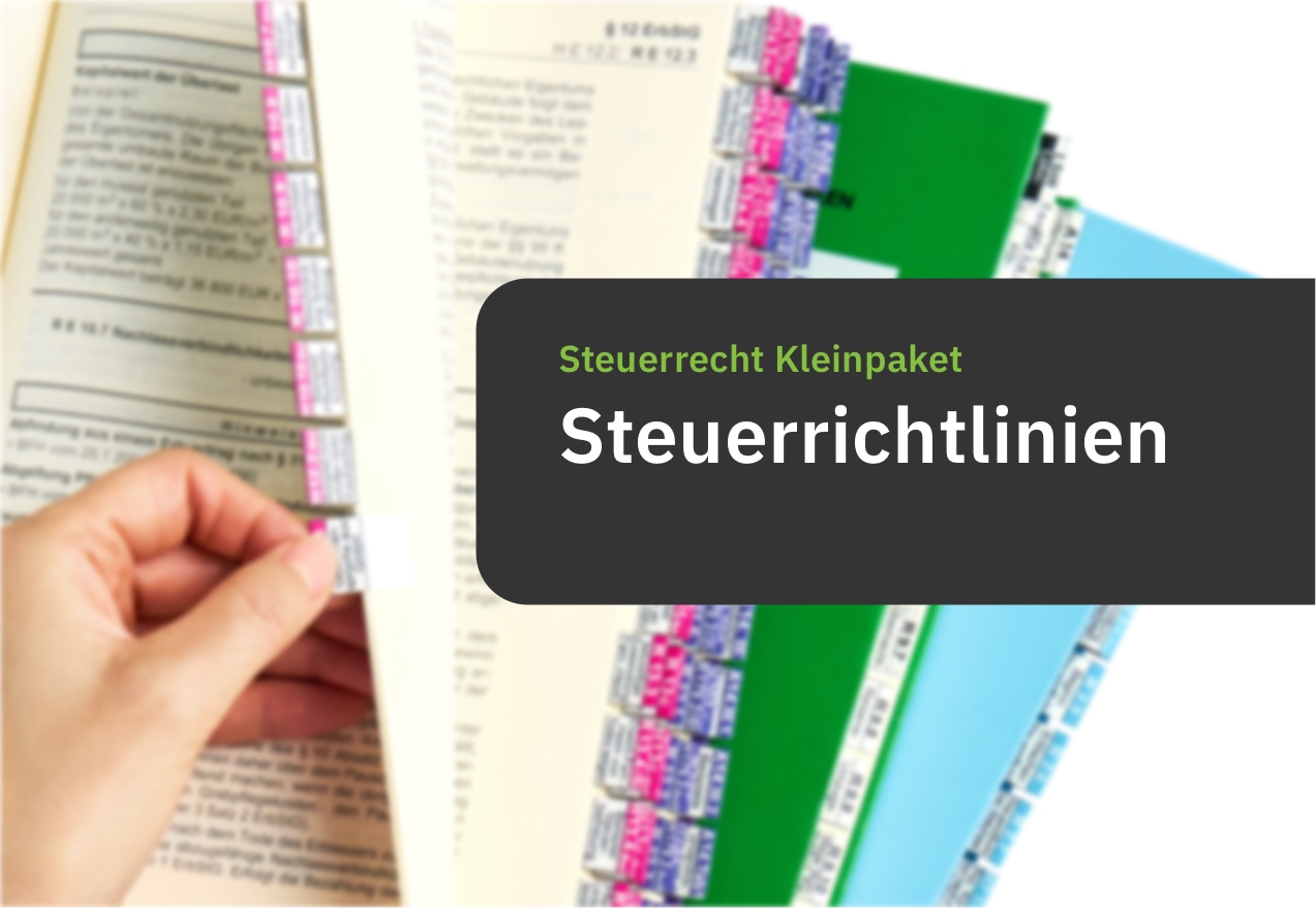 Steinfacher Steuerrecht Griffregister Kleinpaket für Steuerrichtlinien