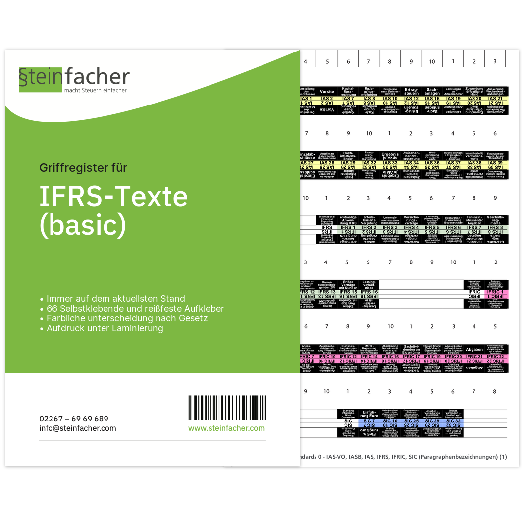 Griffregister für IFRS-Texte