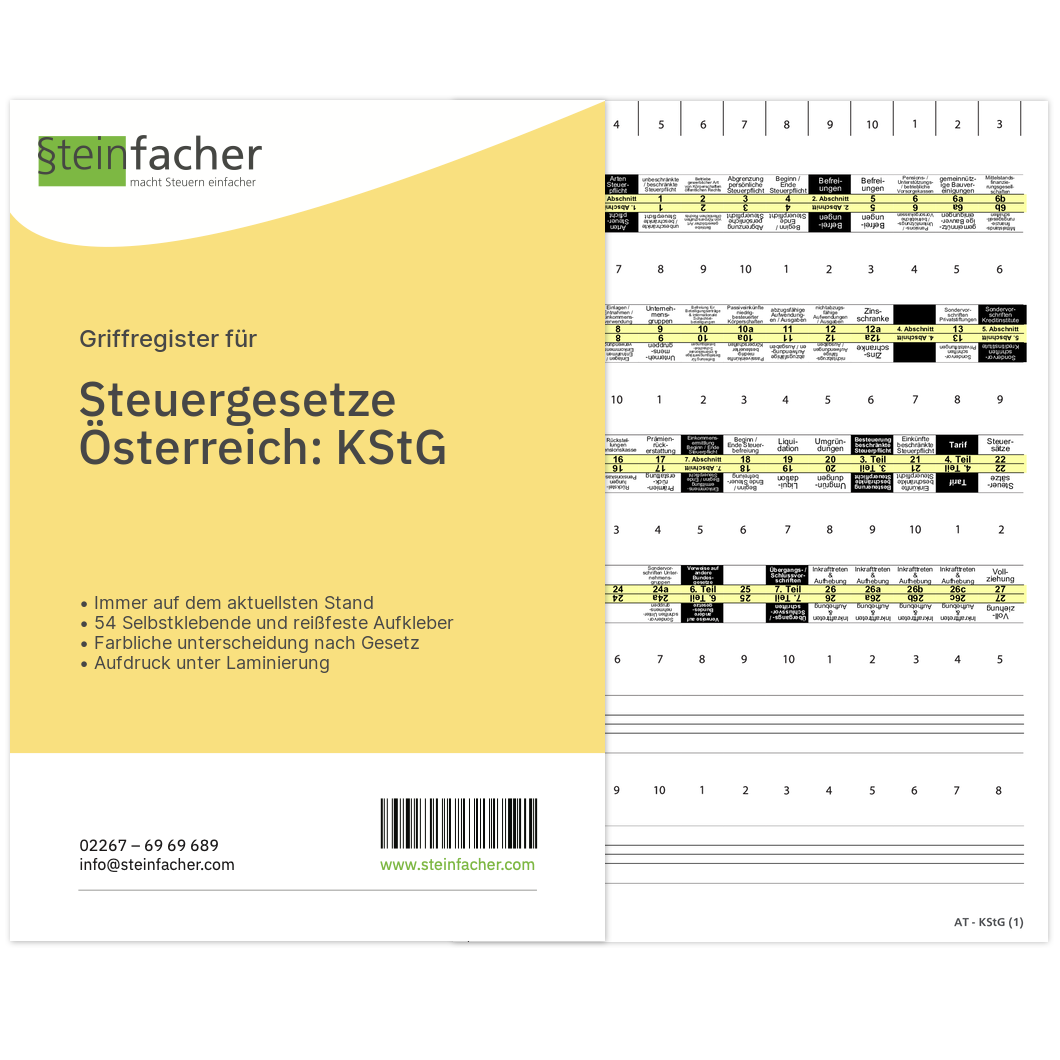 Griffregister AT: Körperschaftsteuergesetz (KStG) und Verordnungen (VO-KStG)