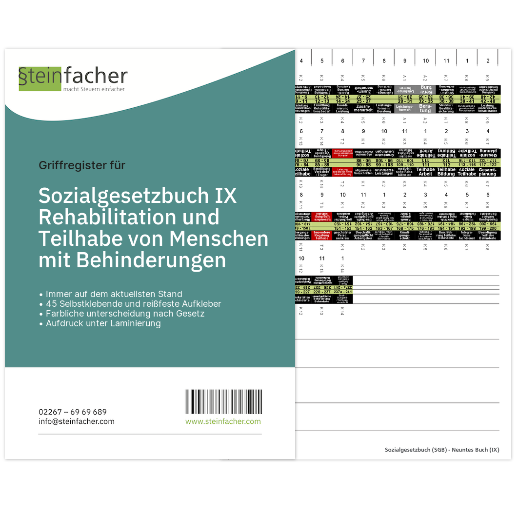 Sozialgesetzbuch (SGB) IX - Rehabilitation und Teilhabe von Menschen mit Behinderungen