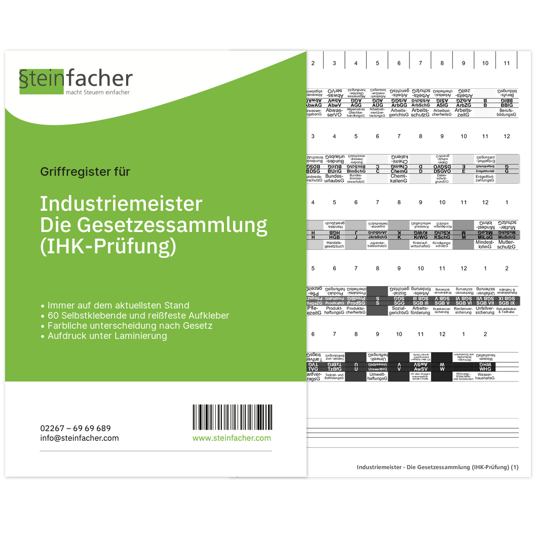 Industriemeister - Die Gesetzessammlung (IHK-Prüfung)