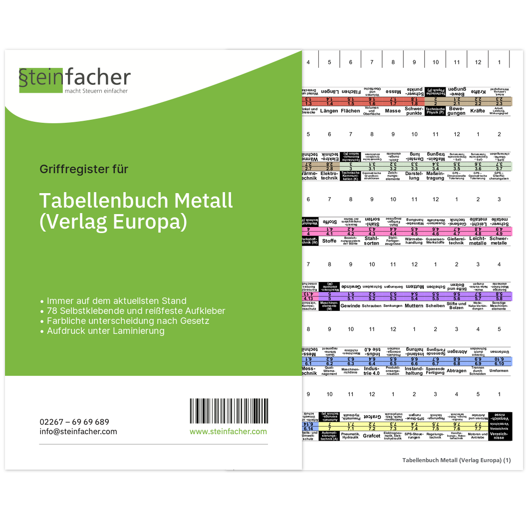 Tabellenbuch Metall (Verlag Europa)