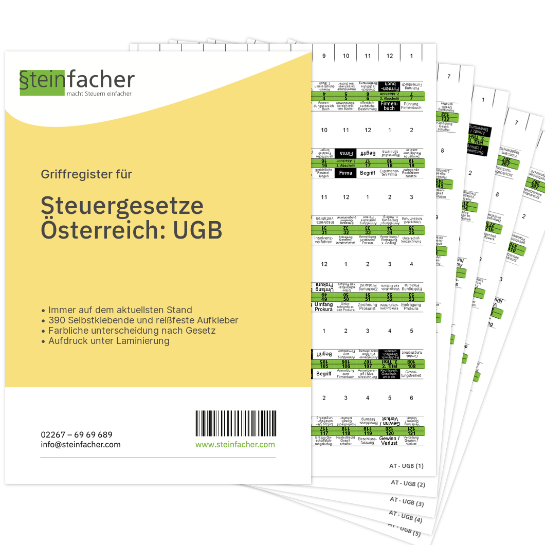 Griffregister AT: Unternehmensgesetzbuch (UGB)