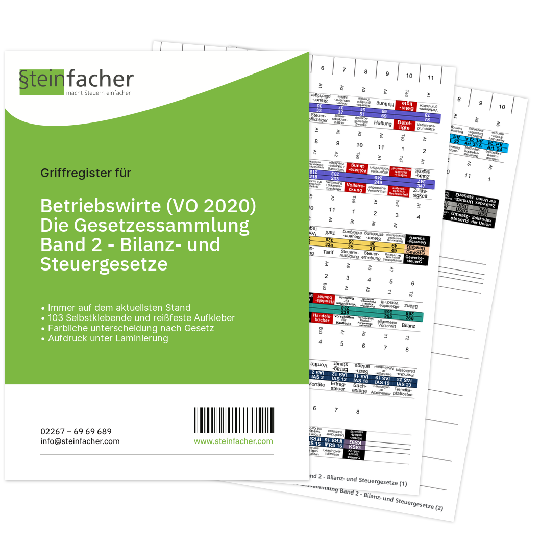 Betriebswirte (VO 2020) Die Gesetzessammlung Band 2 - Bilanz- und Steuergesetze