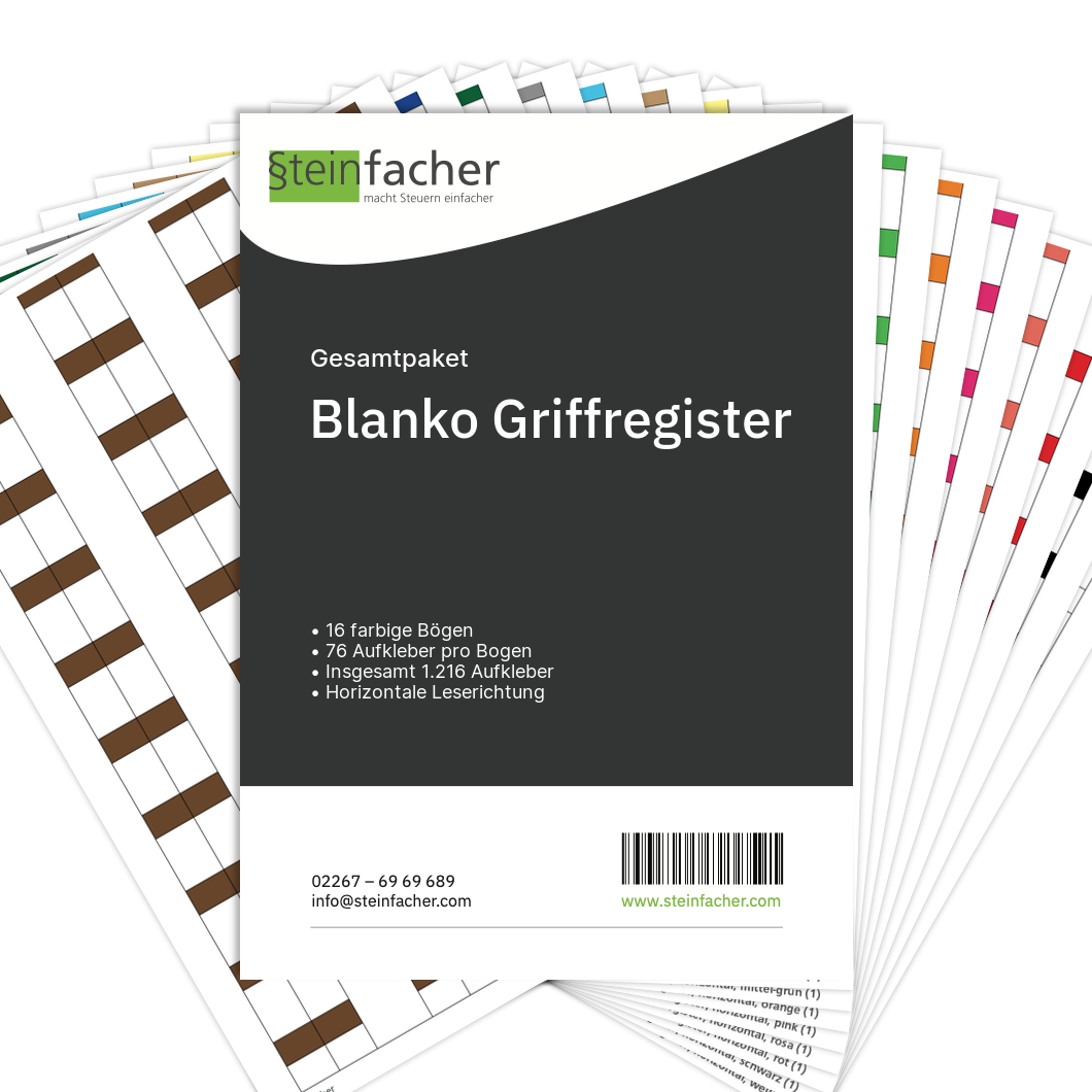 Blanko Griffregister Gesamtpaket