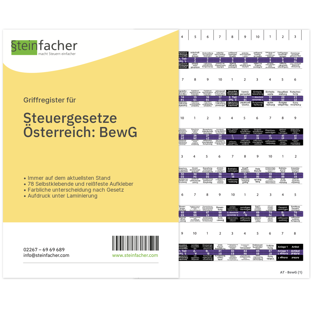 Griffregister AT: Bewertungsgesetz (BewG)