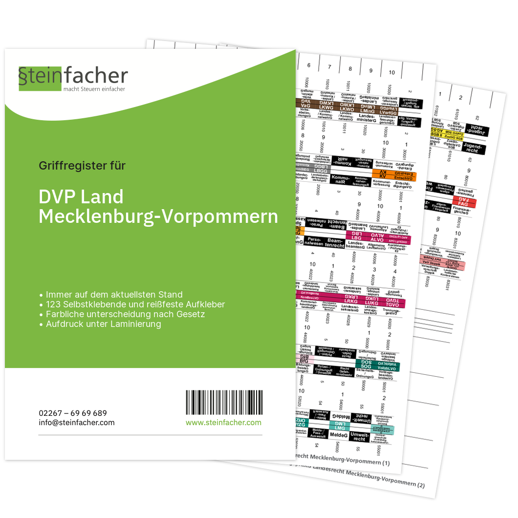 DVP Land - Deutsche Verwaltungspraxis Landesrecht Mecklenburg-Vorpommern