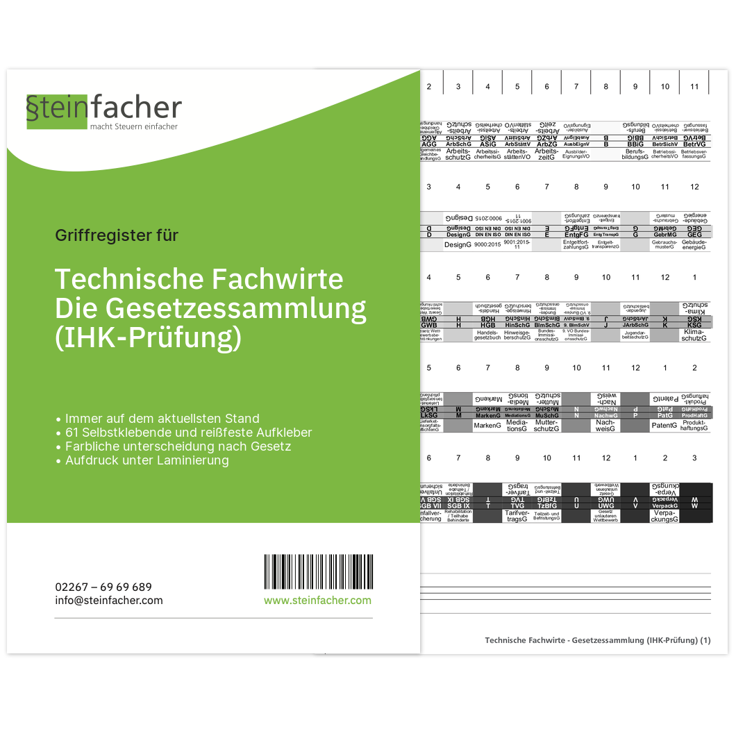 Technische Fachwirte - Die Gesetzessammlung (IHK-Prüfung)