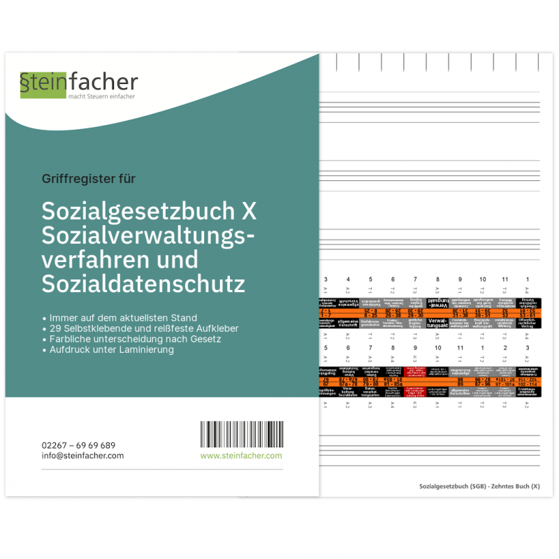 Griffregister für Sozialgesetzbuch (SGB) X - Sozialverwaltungsverfahren
