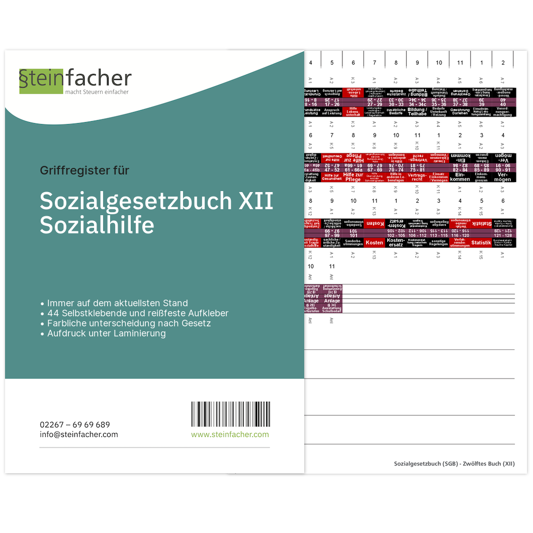 Griffregister für Sozialgesetzbuch (SGB) XII Sozialhilfe