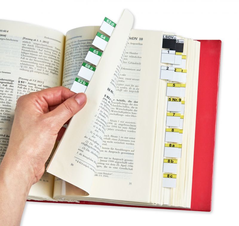 100 Griffregister Folien Steinfacher Griffregister